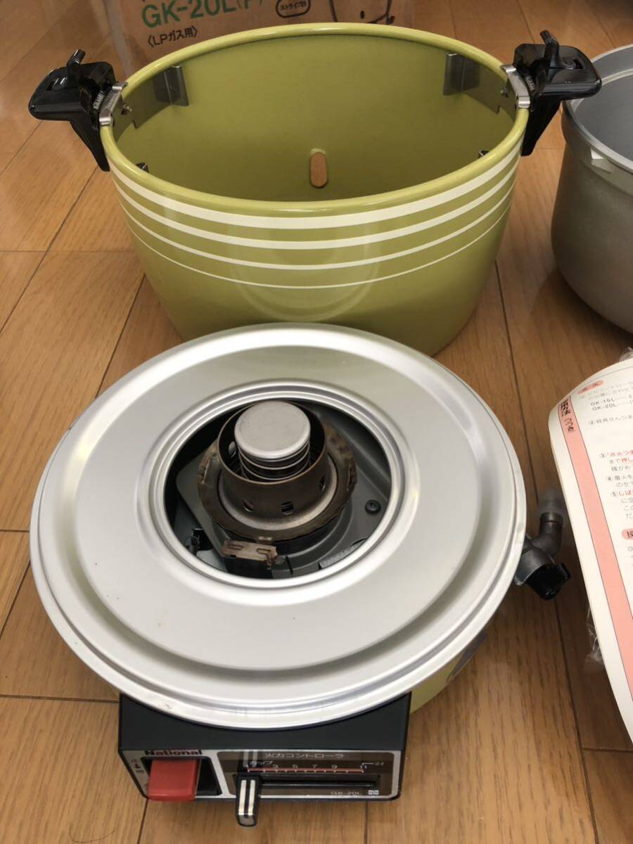 希少　未使用品　ナショナル　炊飯器　あじわい　2.0L炊き　National ガス炊飯器　レトロ　_画像5