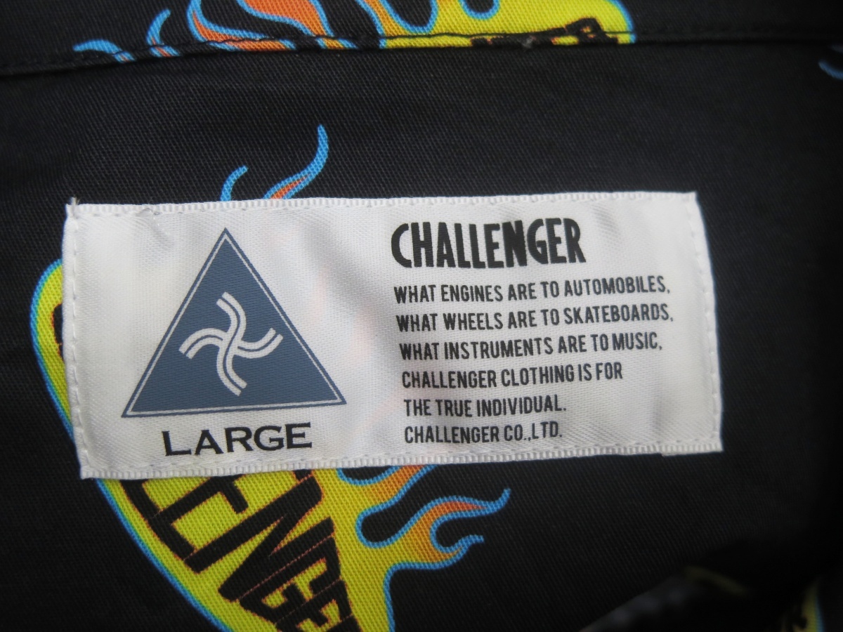 CHALLENGER チャレンジャー CLG-SH 022-004 S/S FIREBALL SHIRT オープンカラーシャツ 美品の画像7