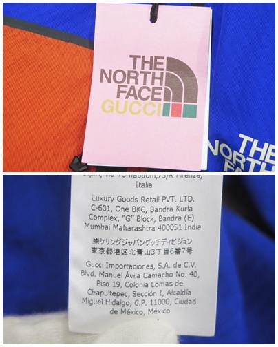 GUCCI×THE NORTH FACE グッチ/ザノースフェイス 663909 22SS ロゴ ハーフジップ プルオーバーパーカー　未使用美品_画像10