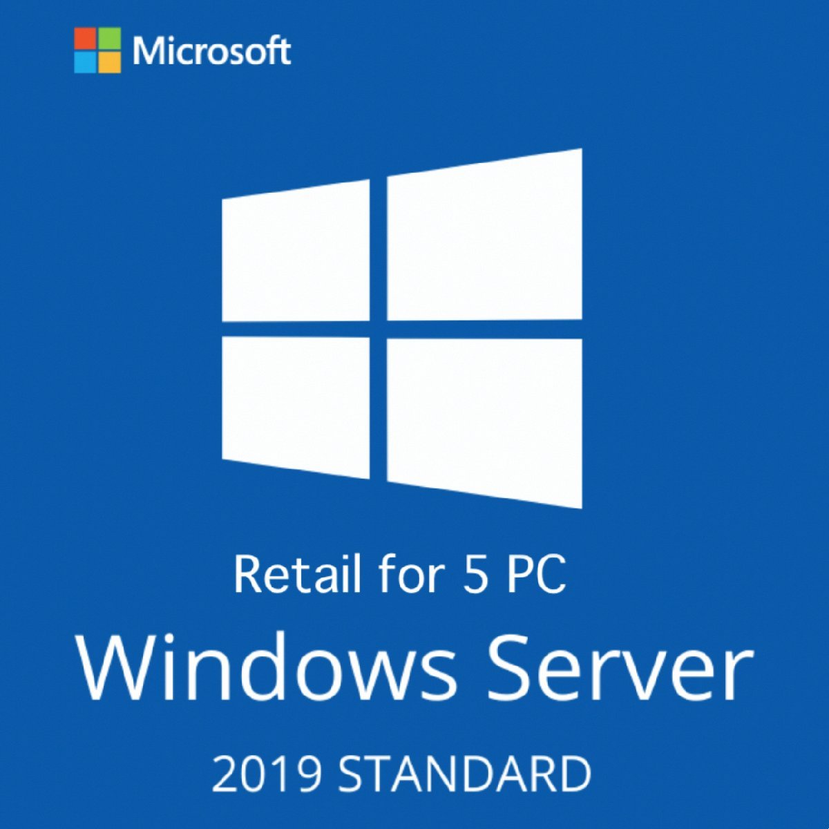 【Windows Server2019 Standard 5台 認証保証 】Windows Server Standard 2019 64Bit 16Coreプロダクトキー5PC対応リテール版 正規日本語版の画像1