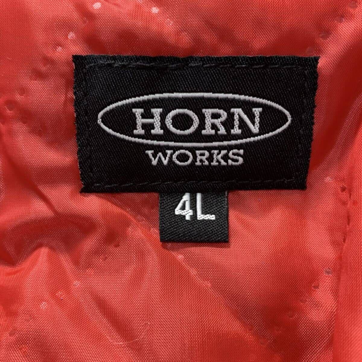 [ unused * tag attaching ]4L*HORN WORKS horn Works kau leather rider's jacket American Casual blue original leather Biker lining quilting blue 