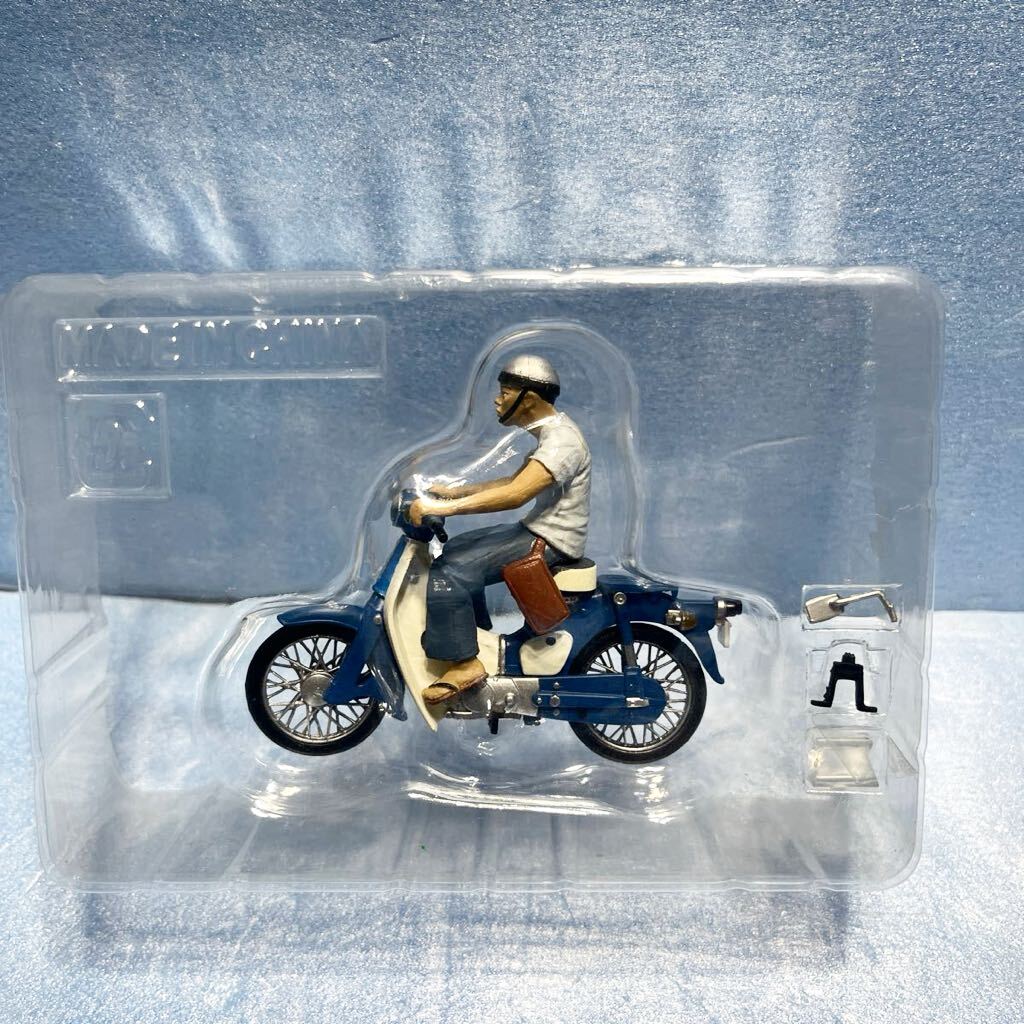 I送220~ F-TOYS エフトイズ モペットコレクション HONDA ホンダ スーパーカブ C50 青_画像1