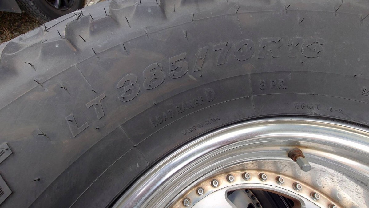 LT 385/70R16　東洋　トウヨウ　TOYOタイヤ　ランクル 　ホイールセット　スペアタイヤ　5本セット　大きいタイヤ　カスタム　サイズアップ_画像3