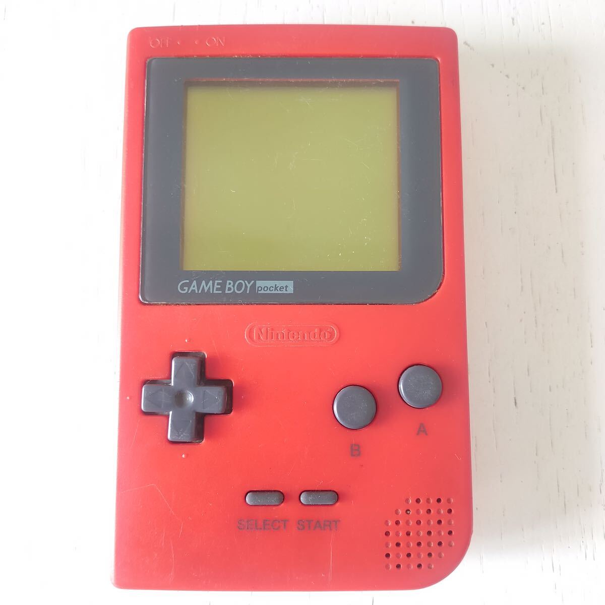 起動確認済み　Nintendo 任天堂　ゲームボーイポケット　ポケモンカード　ポケットモンスター　レッド　赤色　本体　ゲーム