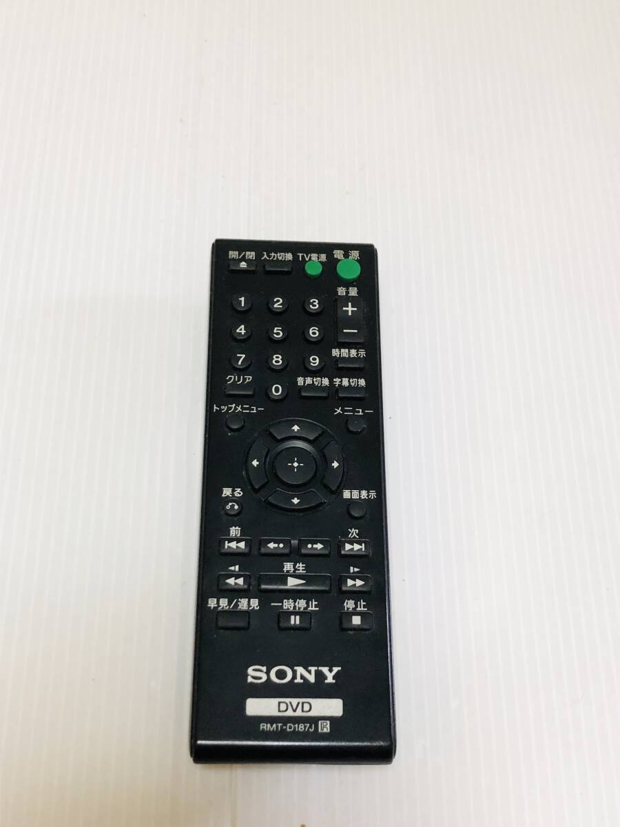 D30 送料無料 ソニー SONY DVDリモコン RMT-D187J 動作品の画像1