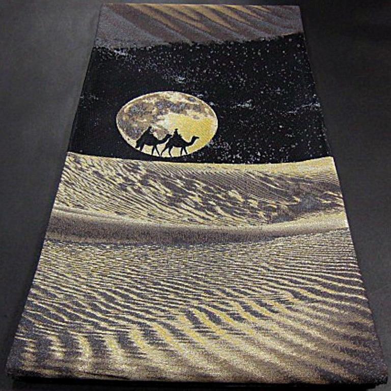 新品未仕立 西陣織袋帯 悠久の浪漫  月夜の砂漠 シルクロード・オリエンタル の画像2