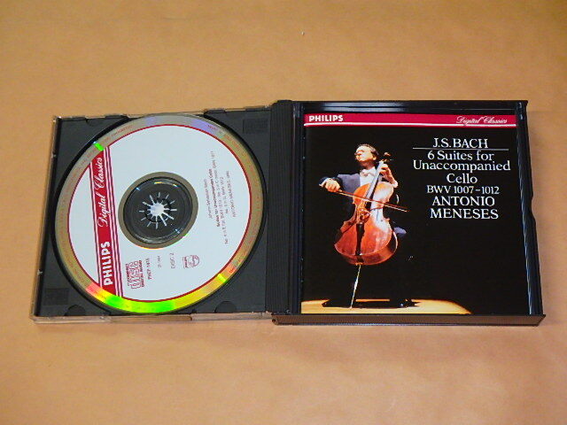 J.S. Bach, Antonio Meneses 6 Suites For Unaccompanied Cello BWV 1007-1012　/アントニオ・メネセス（Antonio Meneses）/　CD　2枚組_画像2