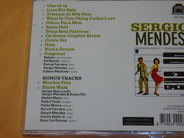 Dance Moderno　/　 セルジオ・メンデス（Sergio Mendes）/　EU盤　CD_画像3