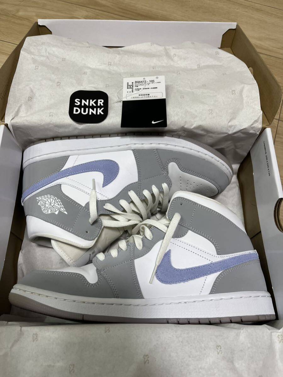 26.0cm以上 Nike WMNS Air Jordan 1 Mid Wolf Grey 29cm BQ6472-105