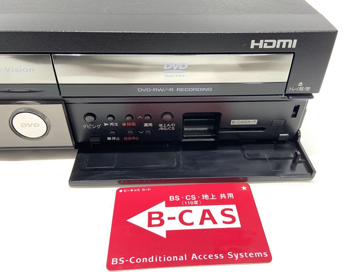 【D796】中古 シャープ/SHARP HDD/DVDレコーダー/VHS[DV-ACV52]ビデオダビング 2007年製 現状品 b_画像3