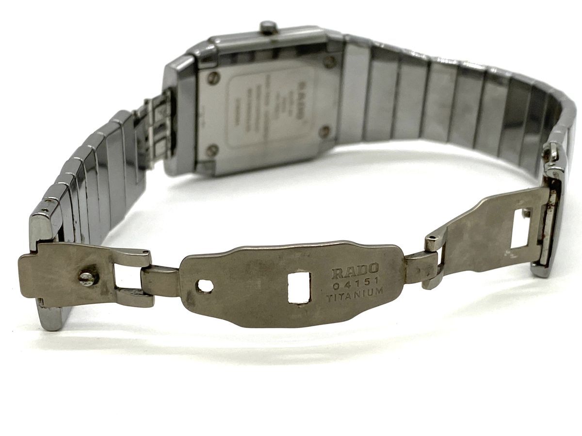 【D827】RADO クオーツ 腕時計 ラドー ダイヤスター DIASTAR メンズ 152.0332.3 現状品 ジャンク扱い b_画像9