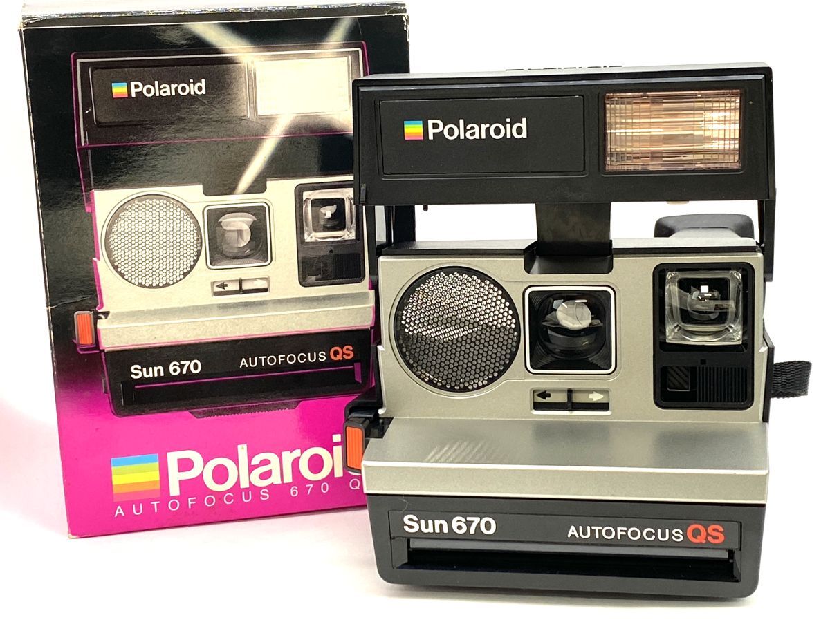 【D887】 美品 未使用 Polaroid ポラロイド Sun 670 オートフォーカス QS インスタントカメラ 保管品 動作未確認 b_画像1