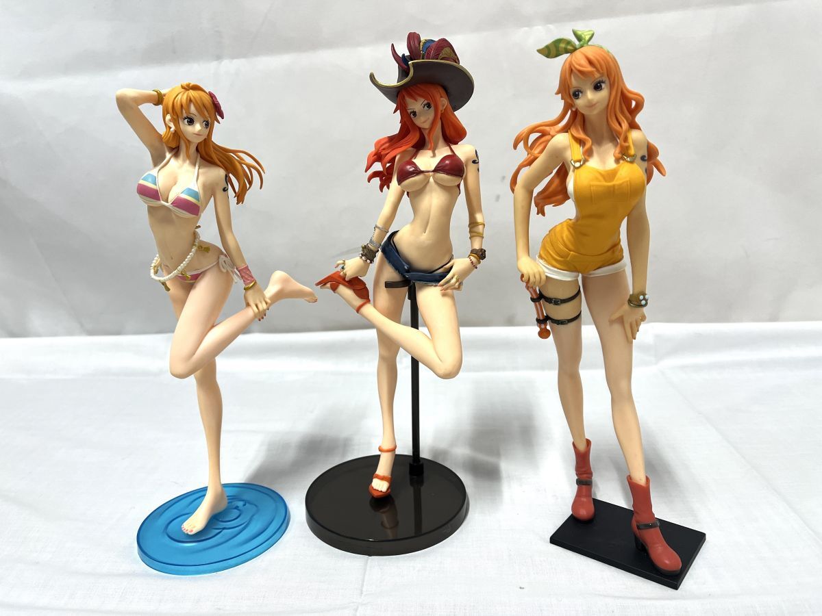 【D873】ワンピース ナミ フィギュア 6体セット まとめ売り バンダイ 水着 NAMI_画像2