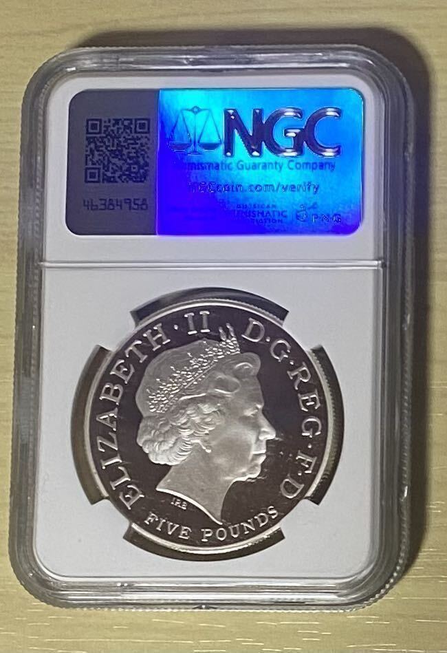 英国ジョージ王子1歳イギリス銀貨5£NGC英国PF69Birthdayプルーフ　ロイヤルミントNGC_画像3