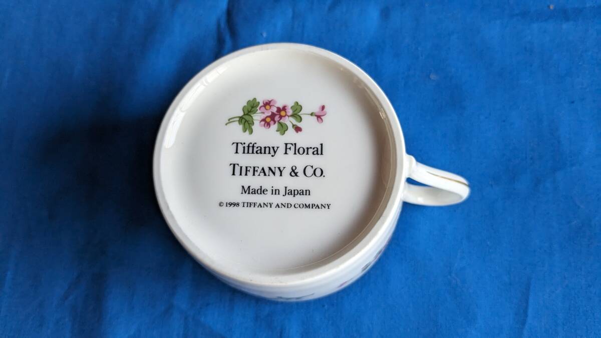 送料無料★TIFFANY★ティファニー　Tiffany　Floral コーヒーカップ＆ソーサー　2客セット ★_画像8