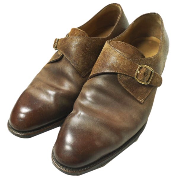 F.LLI Giacometti フラテッリジャコメッティ FG397 SINGLE MONK STRAP つま先コードバン シングルモンクストラップシューズ 42(27cm)_画像1