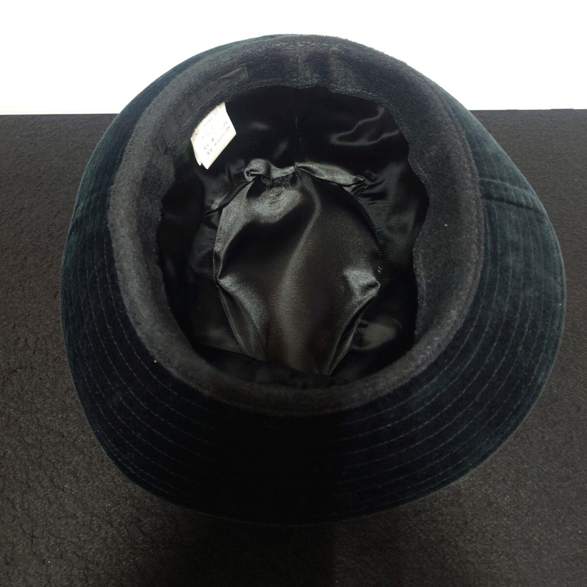 roar ロアー 日本製 ベロア 中折れ帽 ハット サイズ2 メンズ ブラック 黒_画像6
