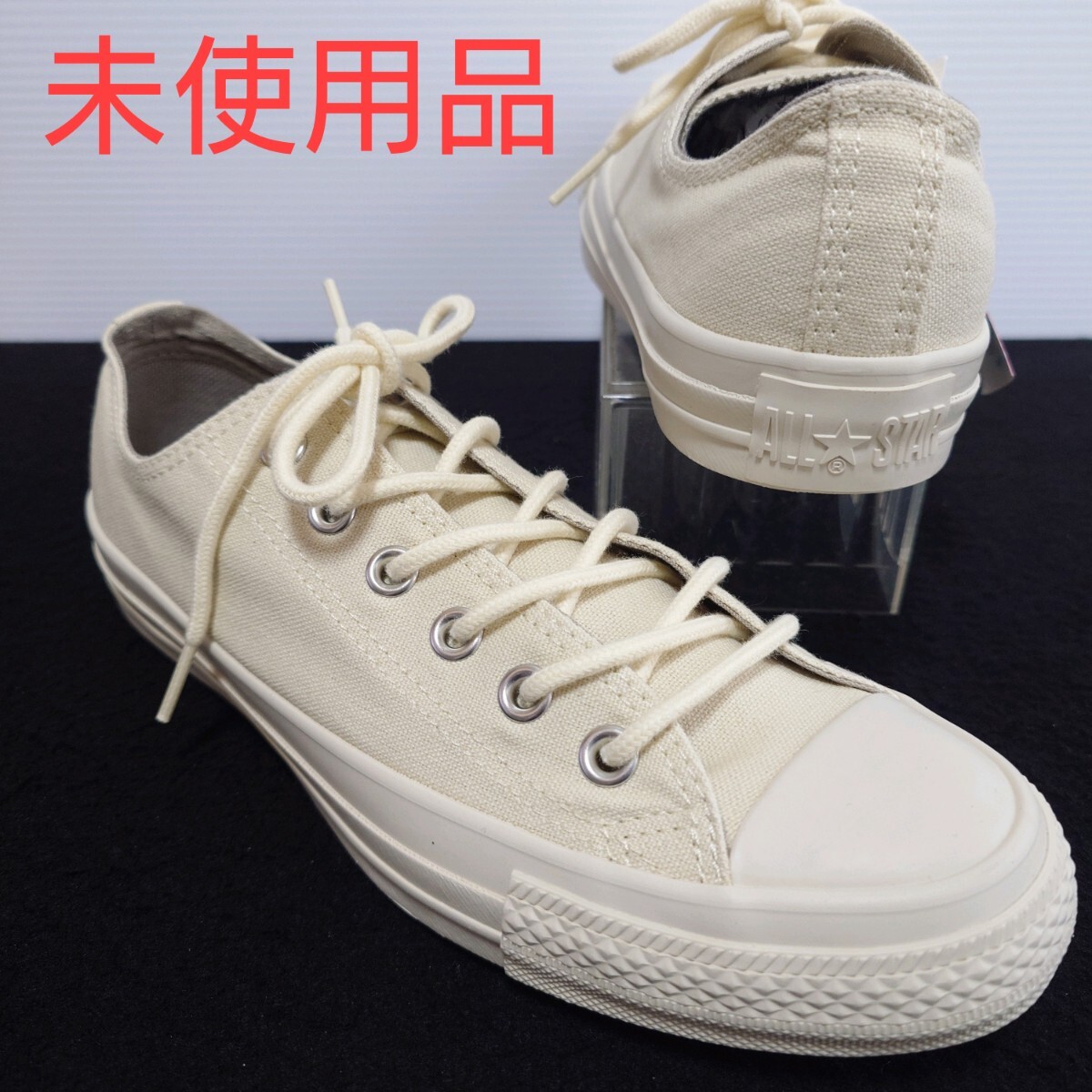 未使用 converse ALLSTAR コンバースオールスター キャンバス スニーカー 靴 25cm レディース オフホワイト_画像1