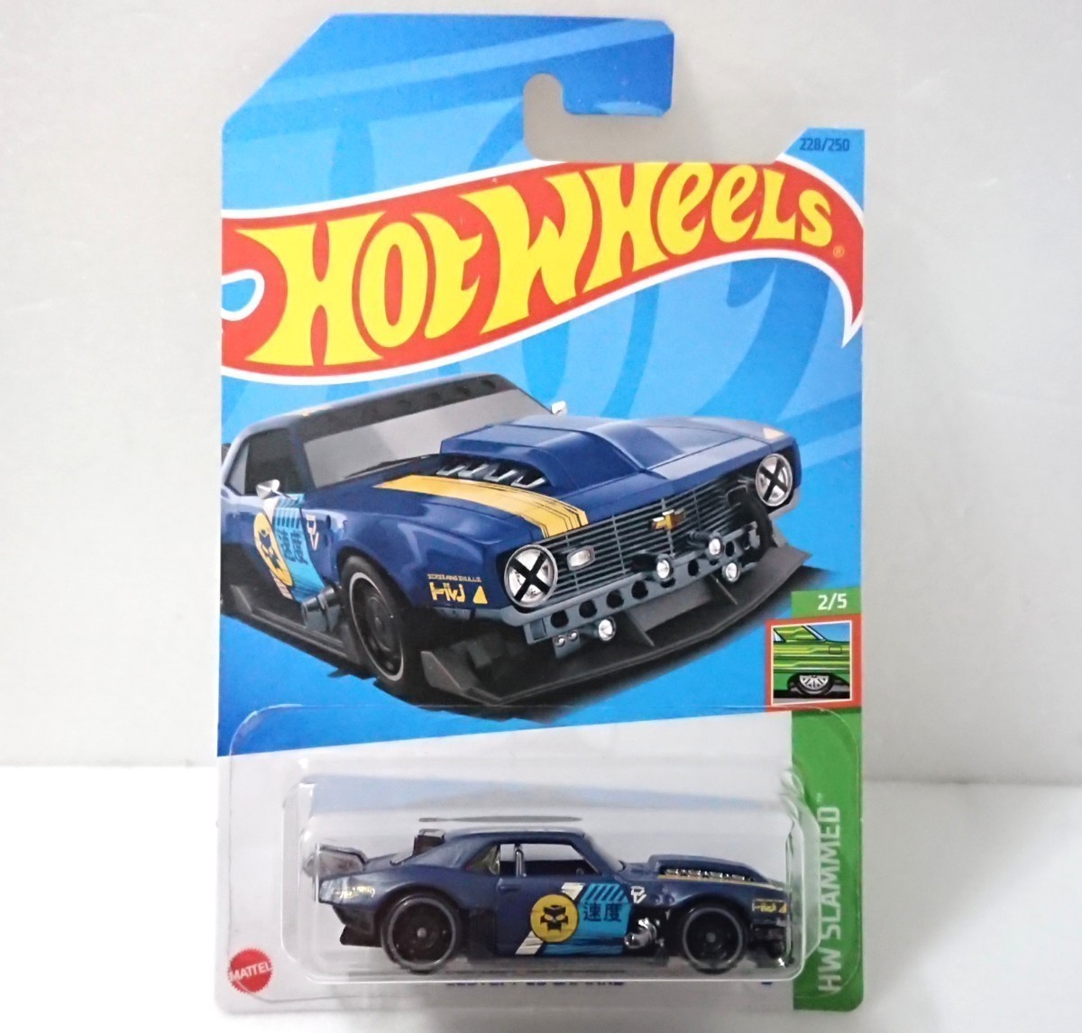カスタム '68 シボレー カマロ/マットブルー/ホットウィール/Hotwheels/Custom 1968 Chevrolet Camaro/Blueの画像1
