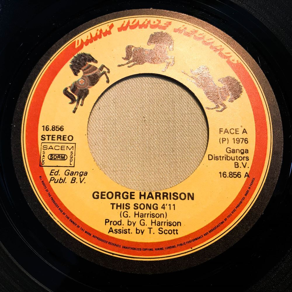 ◆フランスORG◆ GEORGE HARRISON / THIS SONG ◆貴重ジャケット付き_画像3