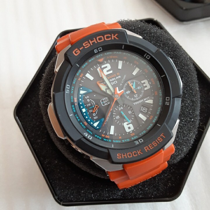 CASIO G-SHOCK Gショック GW-3000M-4A スカイコックピット グラビティマスター 電波ソーラー マルチバンド6 オレンジの画像3