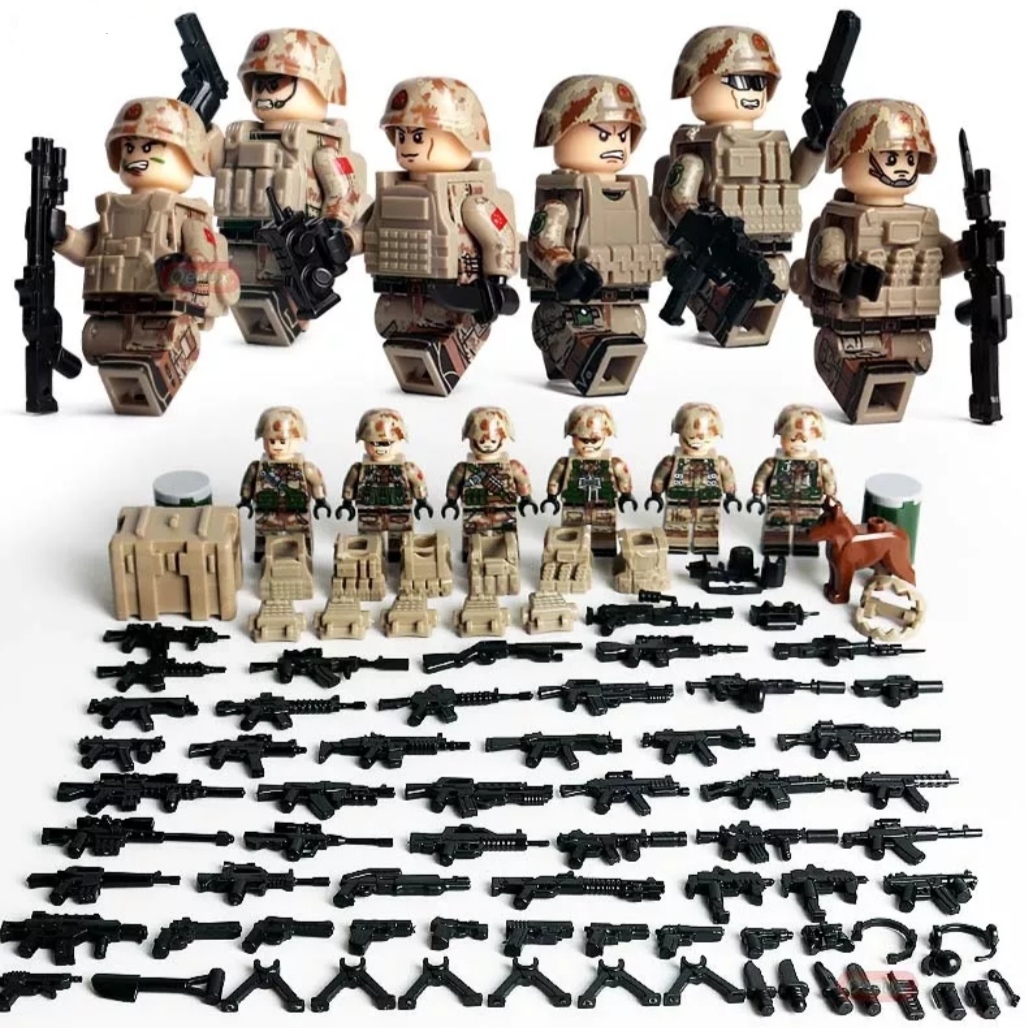 LEGO 互換 レゴ 砂漠兵 世界大戦 大量武器 ミニフィグ6体セット｜Yahoo