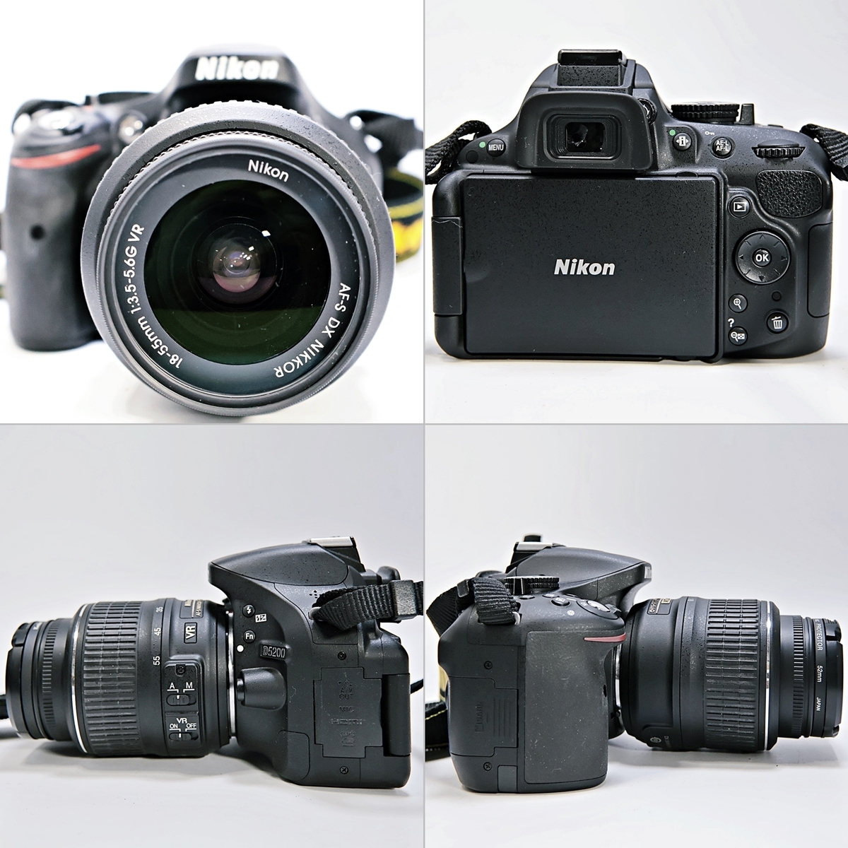 Nikon D5200 DX AF-S NIKKOR 18-55mm 1:3.5-5.6G ニコン デジタル一眼レフカメラ レンズ 純正ストラップ付き 010FEZFI34_画像2