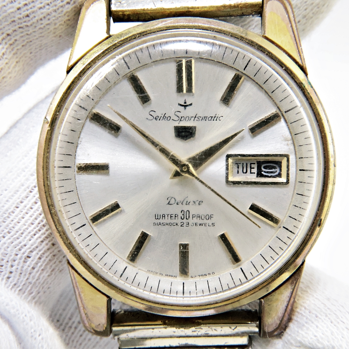 SEIKO SPORTSMATIC 5 DELUXE 427990 23石 セイコー スポーツマチック デラックス メンズ ヴィンテージ 自動巻き 腕時計 難有 003FEZFI74の画像2