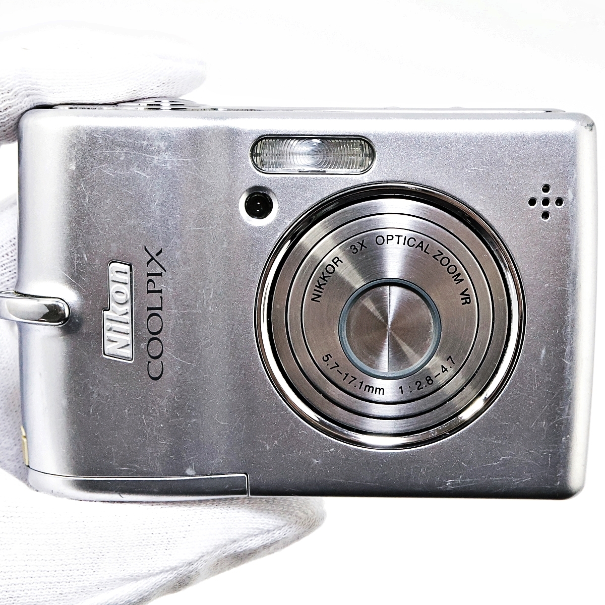 Nikon COOLPIX L12 ニコン クールピクス コンパクトデジタルカメラ デジカメ シルバー 単三電池仕様 難有り 003FEZFI13_画像4