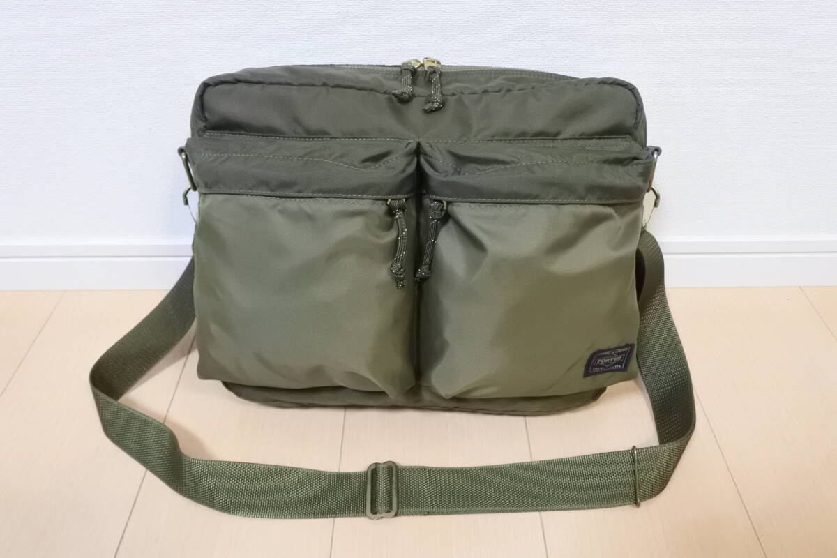 ☆美品☆PORTER ポーター フォース ショルダーバッグ オリーブドラブ 855-07415☆