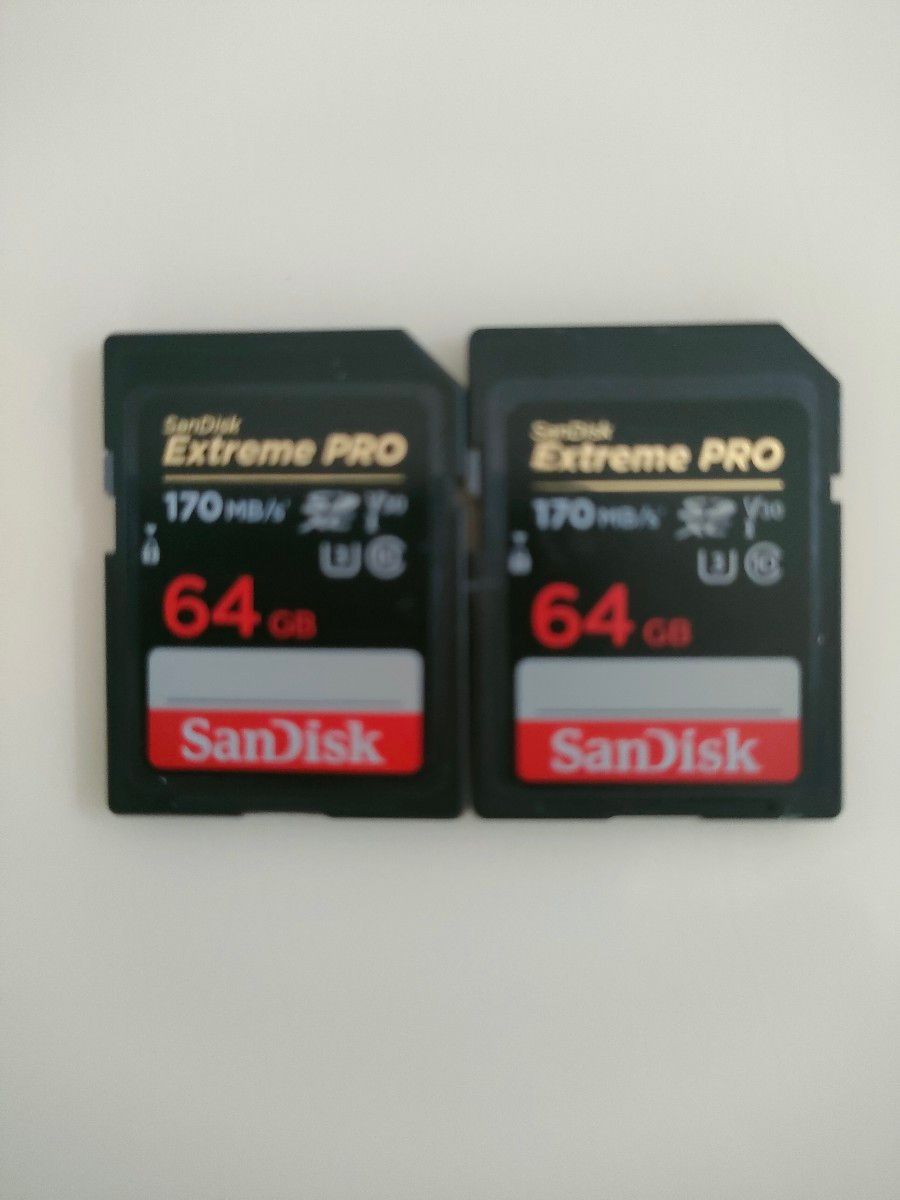 SanDisk Extreme Pro SDHCカード64GB2枚セット超高速１７０ｍｂ