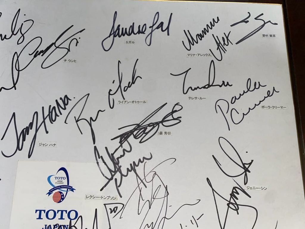 LPGA TOTO JAPAN CLASSIC Ise city .. wart mi Pola - creamer mi shell we ton pson other . place player autograph autograph collection of autographs extra-large square fancy cardboard 