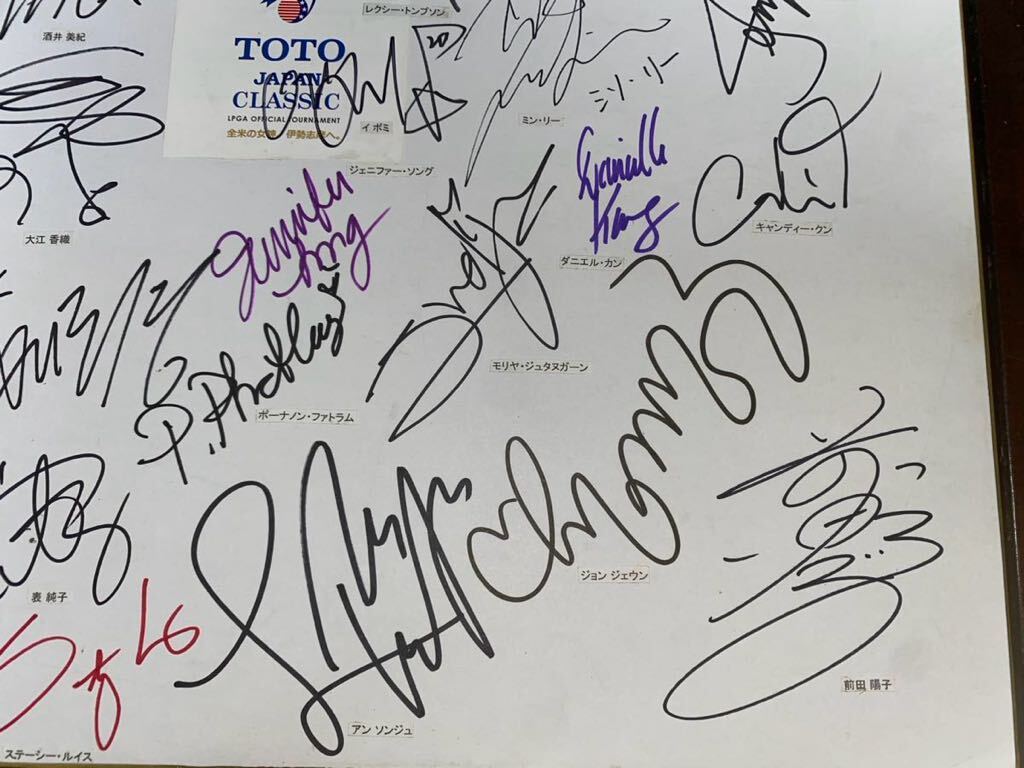 LPGA TOTO JAPAN CLASSIC Ise city .. wart mi Pola - creamer mi shell we ton pson other . place player autograph autograph collection of autographs extra-large square fancy cardboard 
