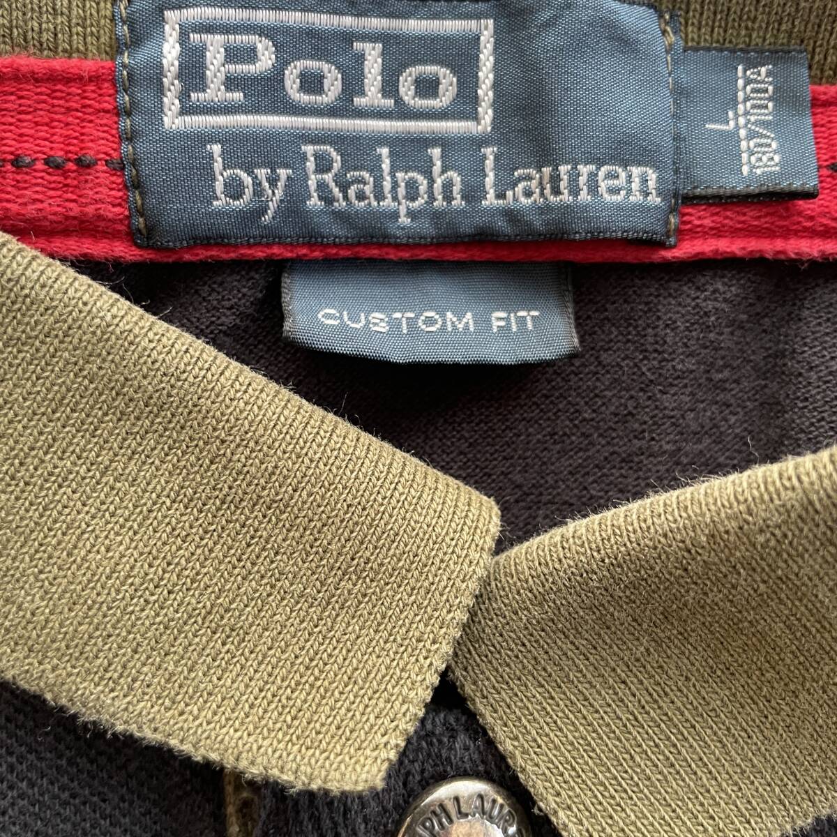 Polo Ralph Lauren ラルフローレン　ポロシャツ　黒　カーキ　L/180サイズ_画像6