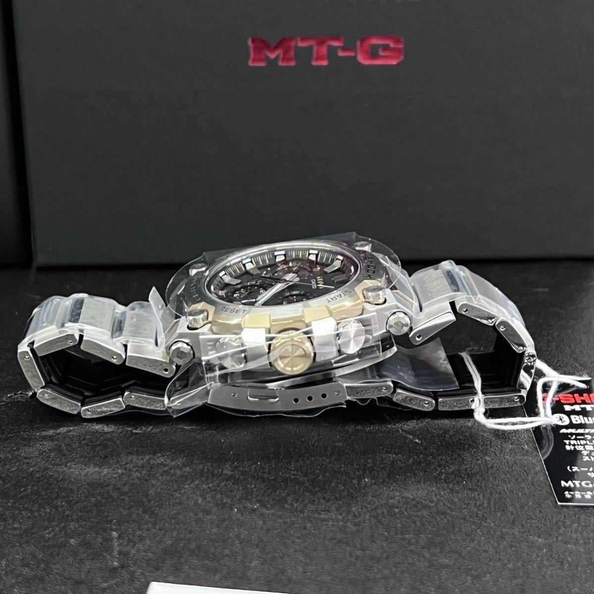 新品 カシオ 国内正規保証 タグ付 G-SHOCK MTG-B3000D-1A9JF MT-G ソーラー電波 Bluetooth サファイア 耐衝撃 20気圧防水 メタル 腕時計_画像8