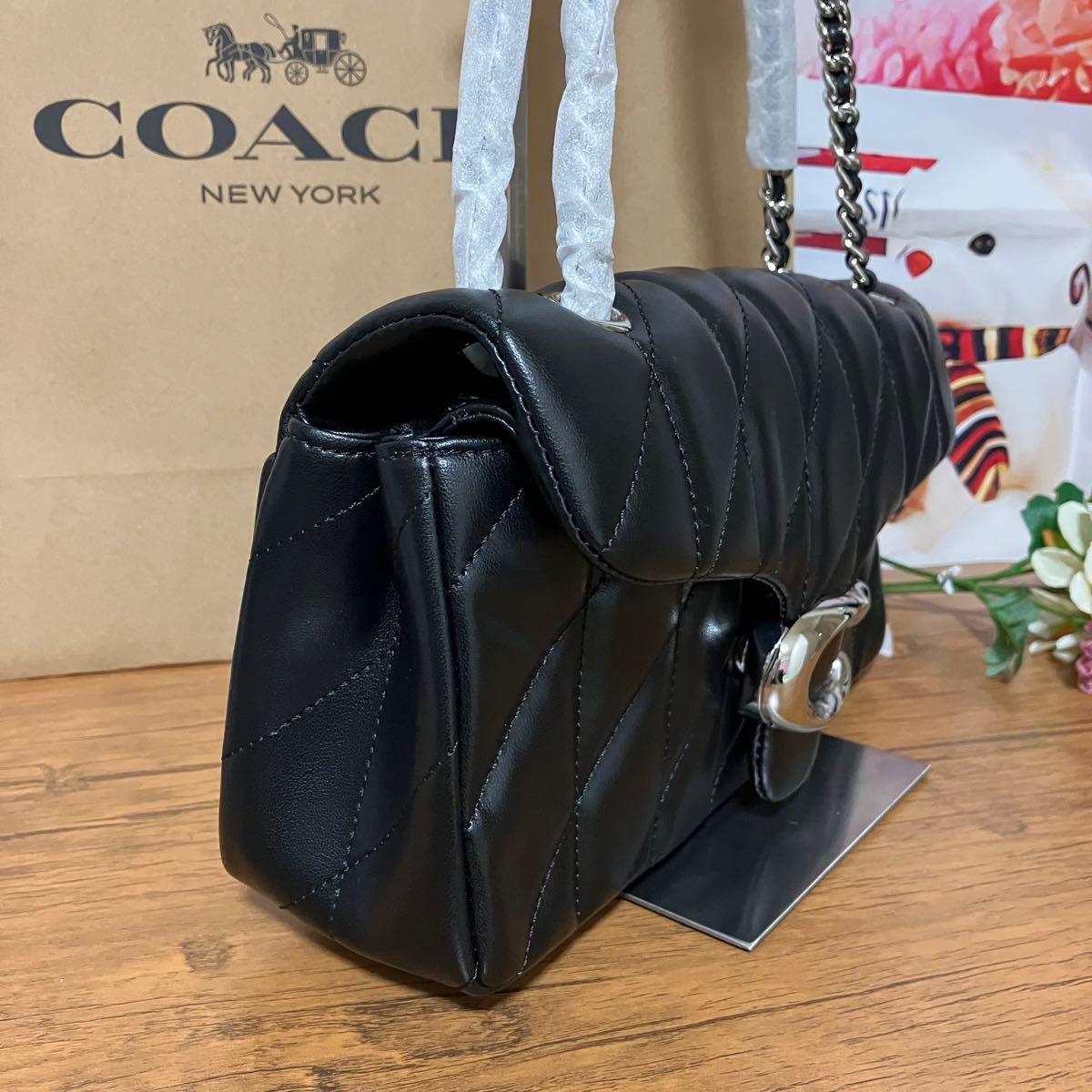 コーチ COACH タビー ショルダー バッグ 26・キルティング ブラッアウトレット　新品未使用