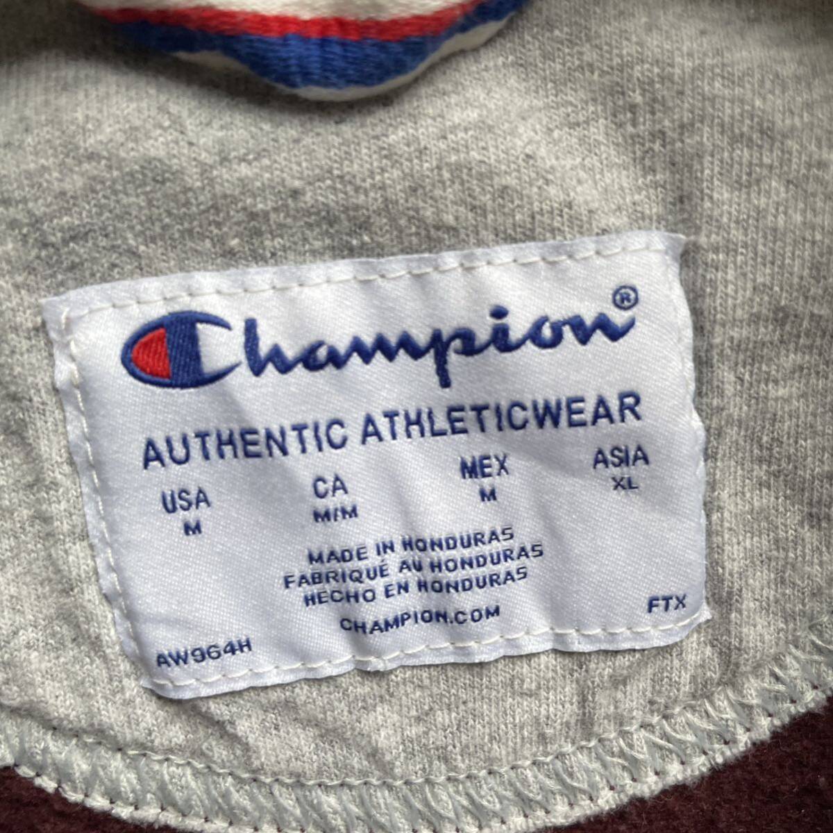 champion チャンピオン ワンポイントロゴ クルーネック スウェット トレーナー ボルドー Mの画像4