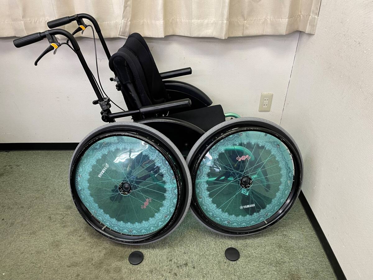 OX・mini_neo・子供用自走式車椅子・ヤマハスポークカバー付き・手押しハンドルにブレーキ・ロック付き《介護にも》の画像8