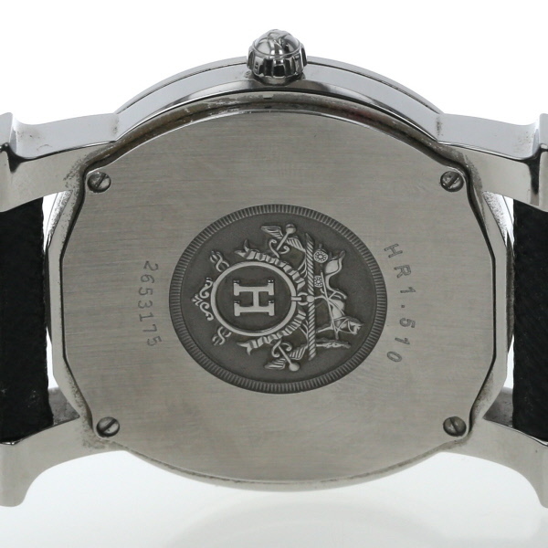 エルメス HERMES Hウォッチ HR1.510 クオーツ ホワイト 文字盤 3針式 メンズ 腕時計 【xx】【中古】4000020801000824の画像5