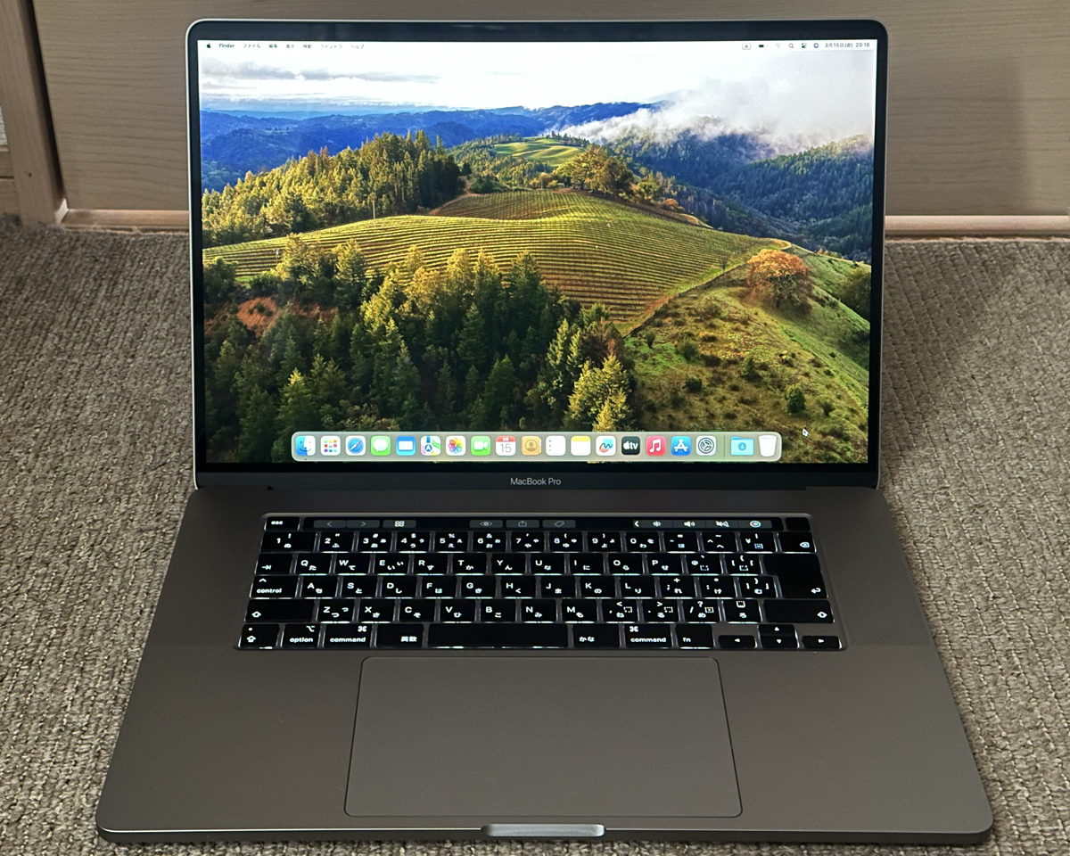 程度良好！MacBook Pro 16インチ 2019 1TB SSD 64GB 2.4GHz 8コアIntel Core i9 CTOモデル スペースグレー 送料無料！_画像1