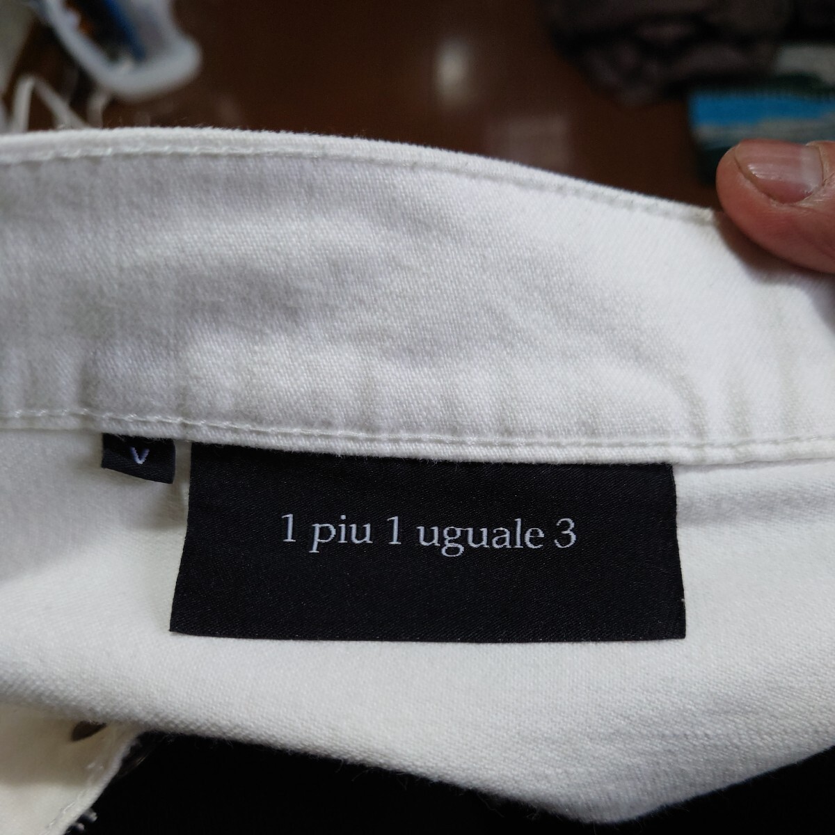 1 piu 1 uguale 3 size L ストレッチほ ホワイトジーンズ_画像8