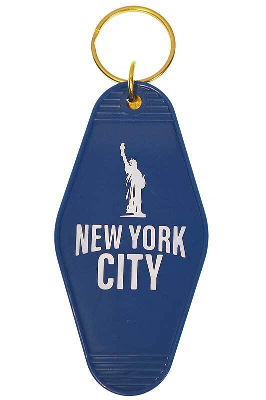 ブルックリン ニューヨーク キーホルダー ネイビー プラスチック製 アメリカ 自由の女神 モーテル ホテル キーホルダー