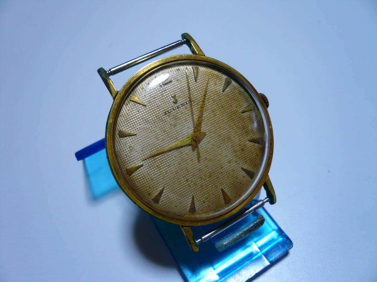 ★アンティーク JUVENIA 手巻き メンズ時計 SWISS製 ギョーシェ彫の画像5