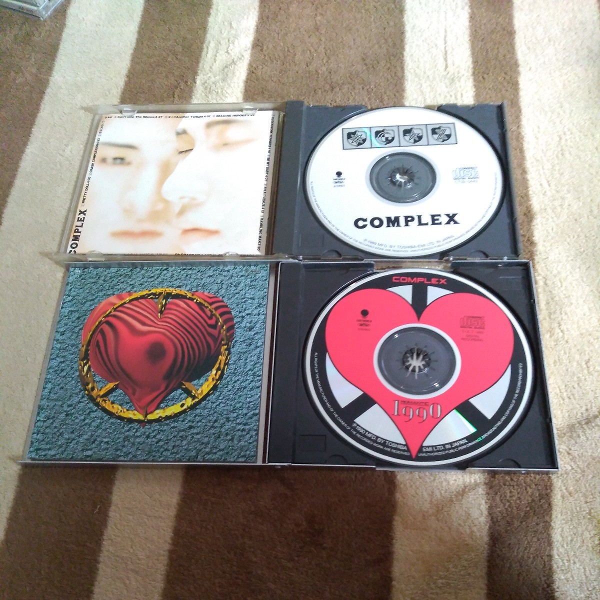 COMPLEX コンプレックス アルバム CD 2枚 セット COMPLEX ROMANTIC 1990 布袋寅泰 吉川晃司 恋をとめないで BE MY BABY_画像3