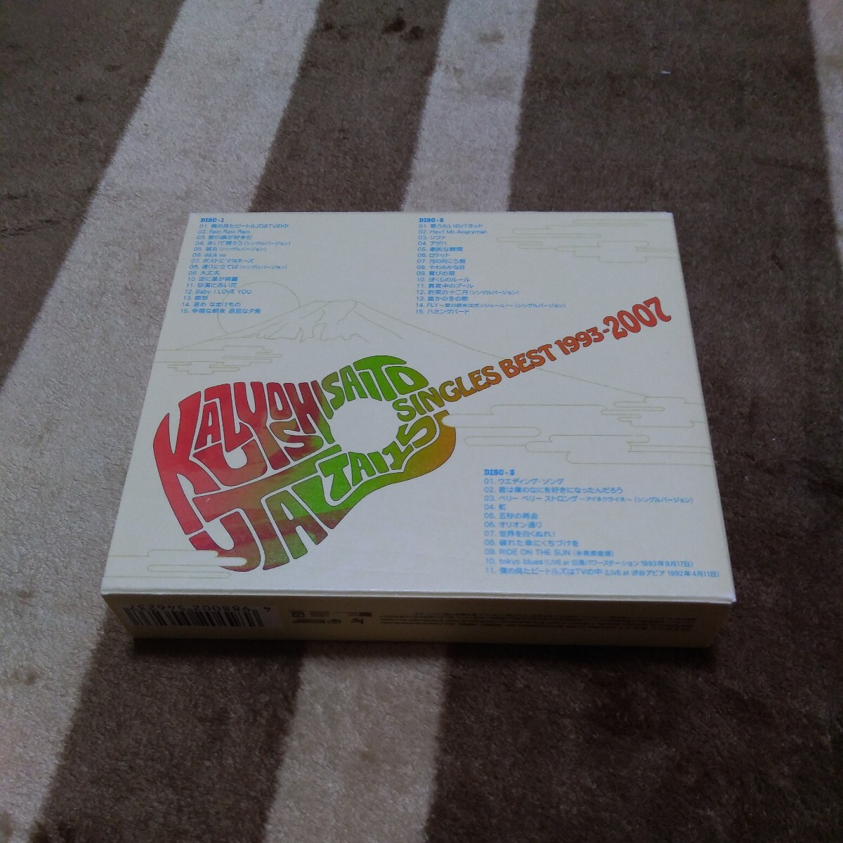 斉藤和義 SINGLES BEST 歌うたい15 CD 3枚組 BOX 初回限定盤 スリーブケース仕様 ベスト アルバム_画像2