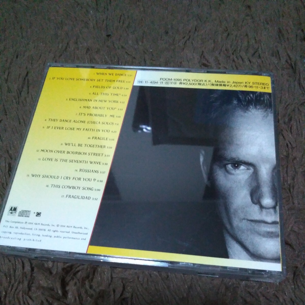 STING/THE BEST OF STING～FIELDS OF GOLD CDs付　国内盤 ベスト アルバム _画像3