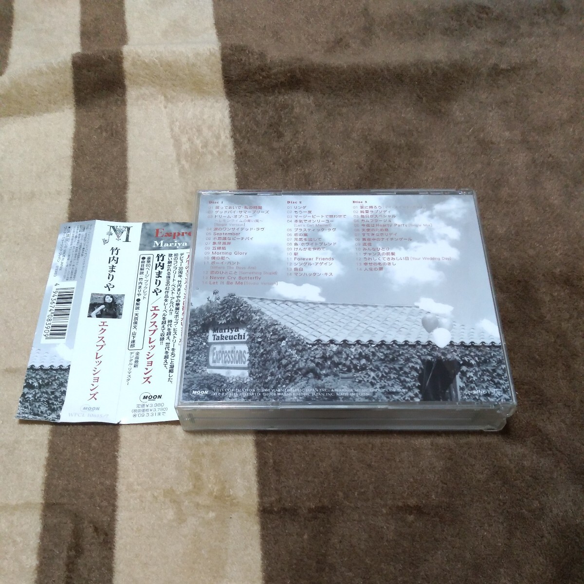 3枚組CD:竹内まりや / Expressions(エクスプレッションズ) 通常盤 / ワーナーミュージック(WPCL-10615-7) ベストアルバム 帯付き_画像2