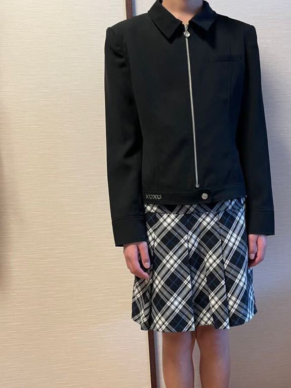 160 165 school XOXO 女の子　ジャケット　スカート　セットアップ　セレモニー　卒業式_画像2