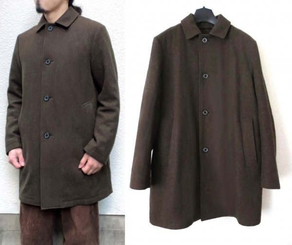 Traditional Weatherwear DERBY ウール メルトン ステンカラーコート 40 カーキ トラディショナルウェザーウェア