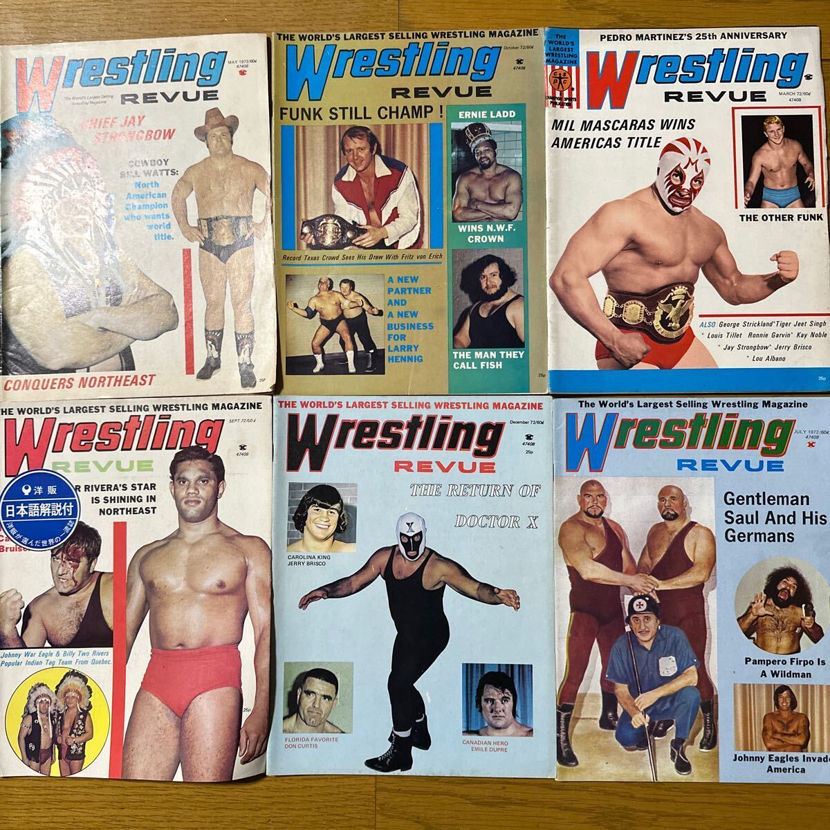 3237 foreign book Professional Wrestling magazine Wrestling REVUE 16 pcs. set 1969/71/72 year 